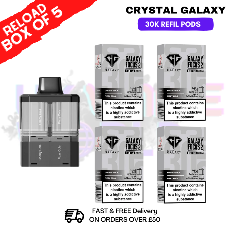 Shop Cherry Cola Crystal Galaxy 30K Replacement Pods Box Of 5 - Ukvapeworld