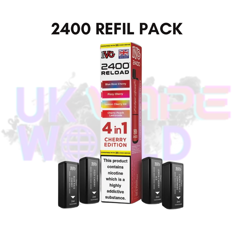 Cherry Edition IVG 2400 RELOAD Pods - Box Of 10