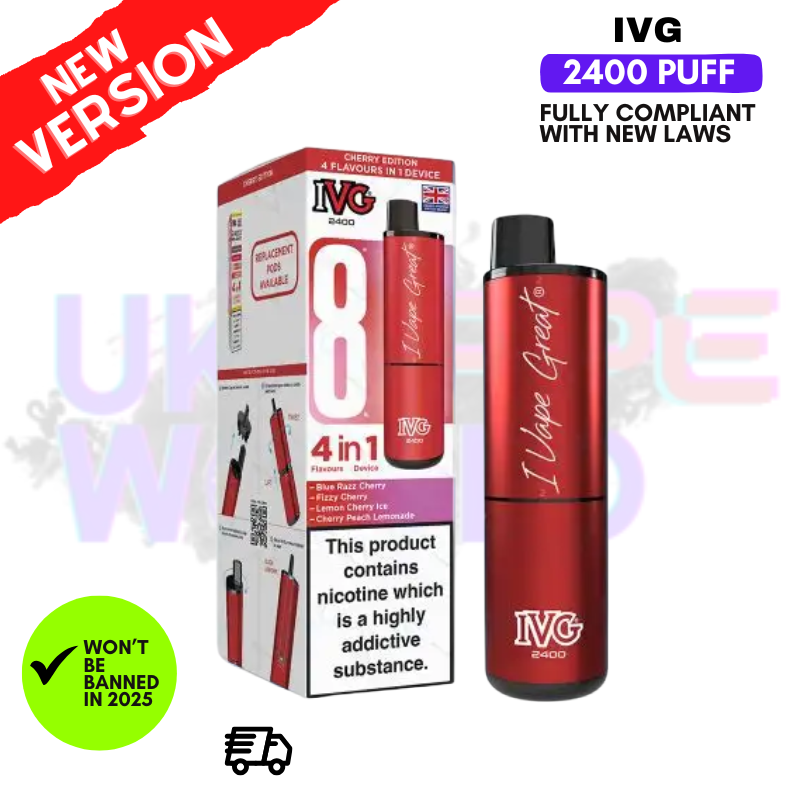 Cherry Edition IVG 2400 Prefilled Pod Kit