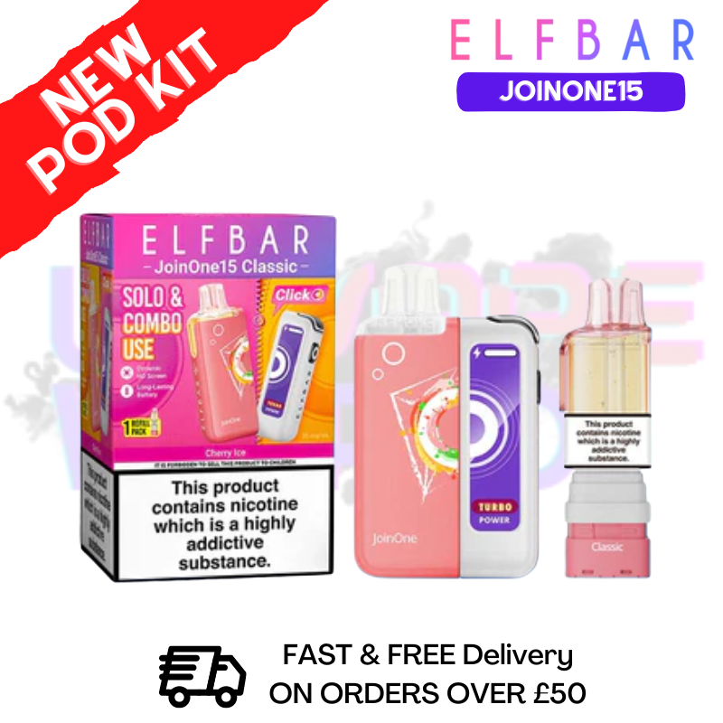 Buy Cherry ICE ELFBAR 15K JoinOne15 Pod Kit - UK Vape World