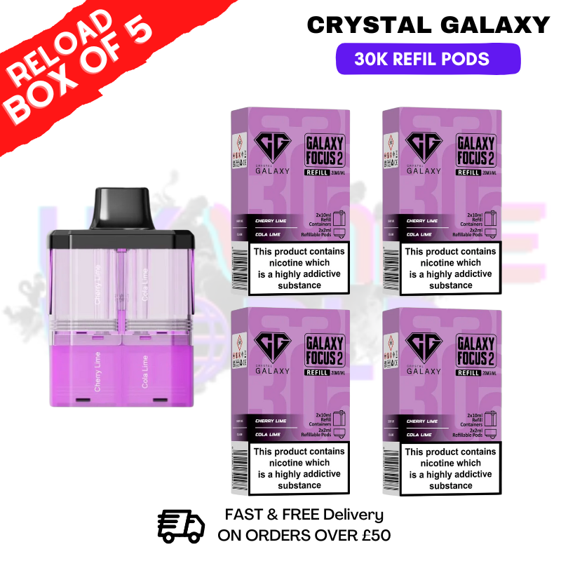 Shop Cherry Lime Crystal Galaxy 30K Replacement Pods Box Of 5 - Ukvapeworld