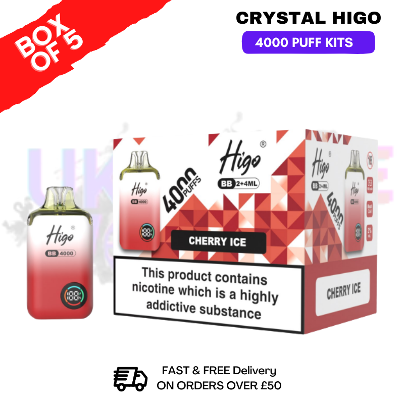 shop Cherry ICE Crystal Higo 4000 Pod Kits Box Of 5 - Ukvapeworld