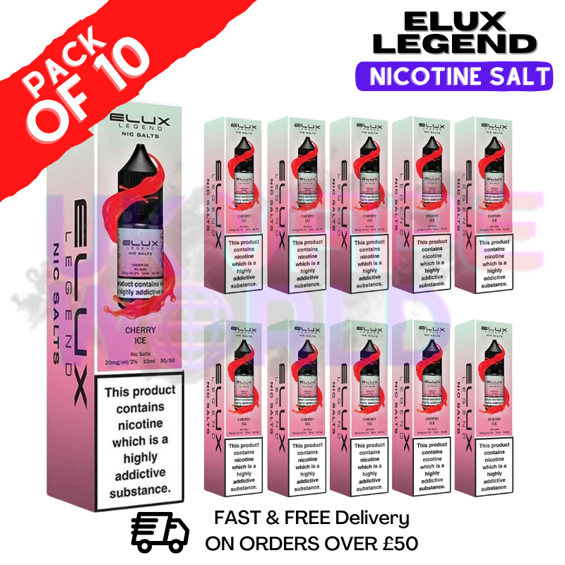 Cherry ICE Elux Legend Nic Salt BOX OF 10