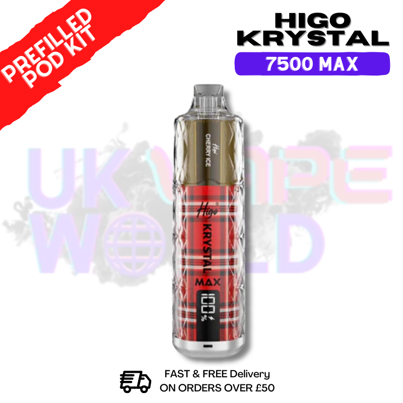 Cherry Ice Krystal Higo 7500 Max Prefilled Pod Kit - ukvapeworld