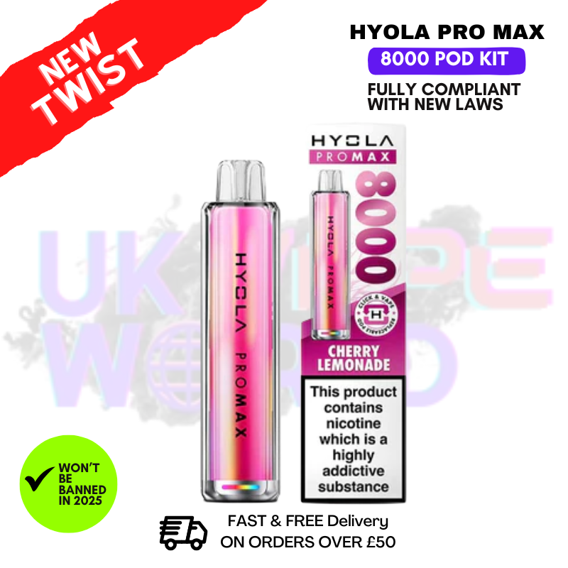 Cherry Lemonade Hyola Pro Max 8000 Puff Prefilled Pod Kit