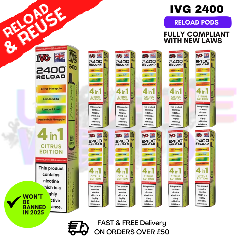 Citrus Edition IVG 2400 RELOAD Pods - Box Of 10