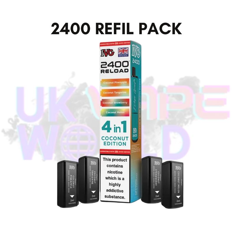 Coconut Edition IVG 2400 RELOAD Pods - Box Of 10