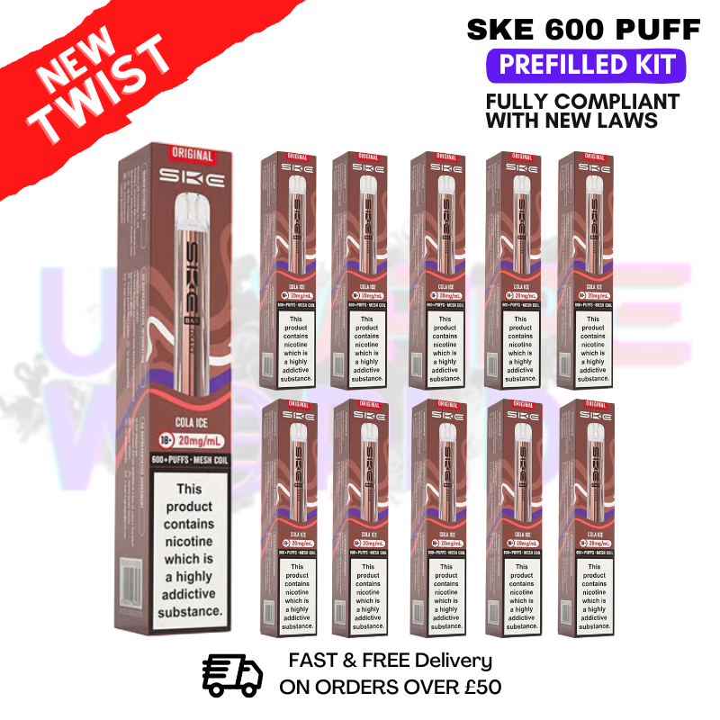COLA ICE - Crystal Bar Puffs 600 SKE Box Of 10