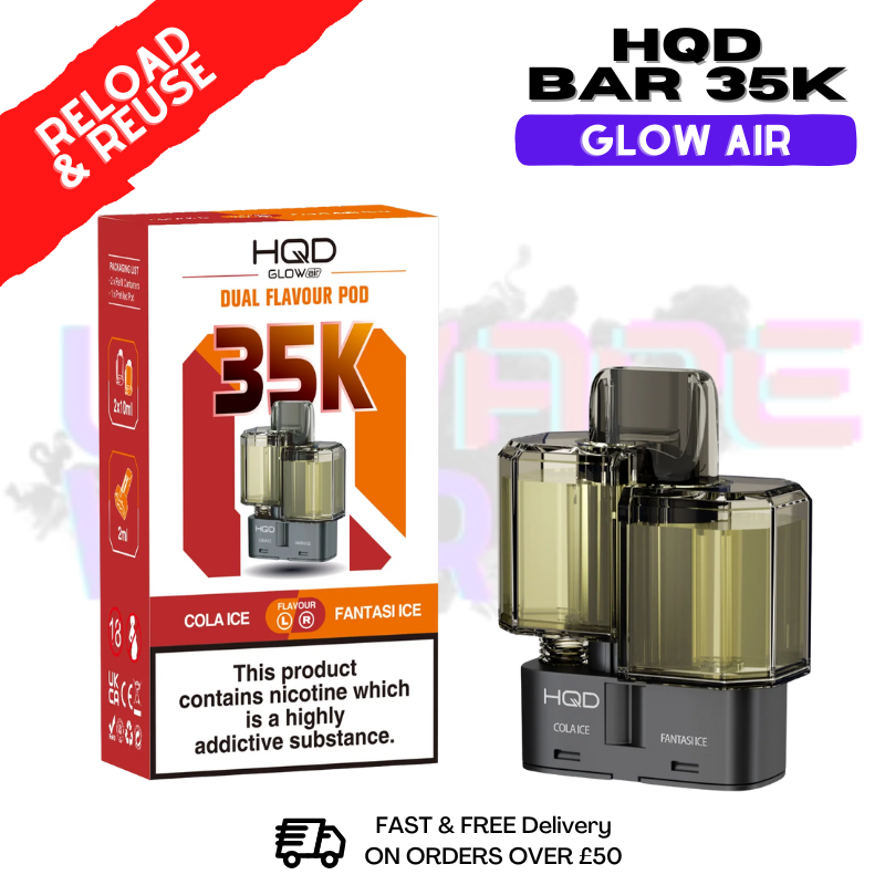Cola ICE  HQD 35K Glow Air Replacement Pods - ukvapeworld