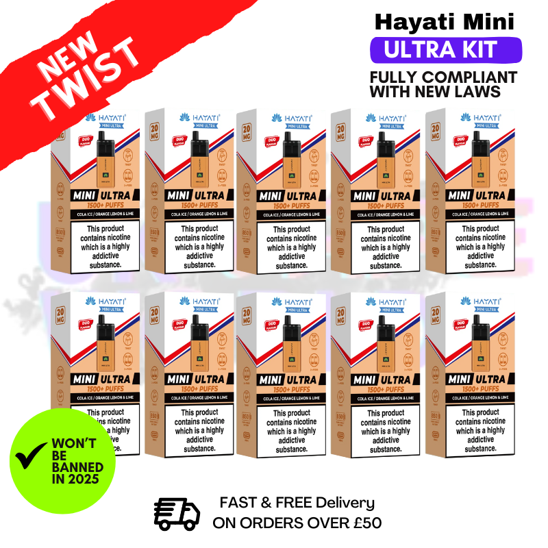 Shop Cola Ice Hayati Mini Ultra 1500 Box Of 10 - UK Vape World