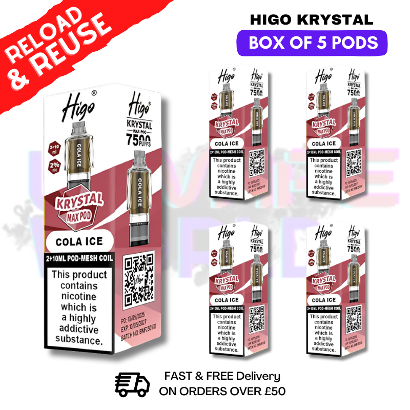 Cola Ice Krystal Higo Max Replacement Pods BOX OF 5 - ukvapeworld