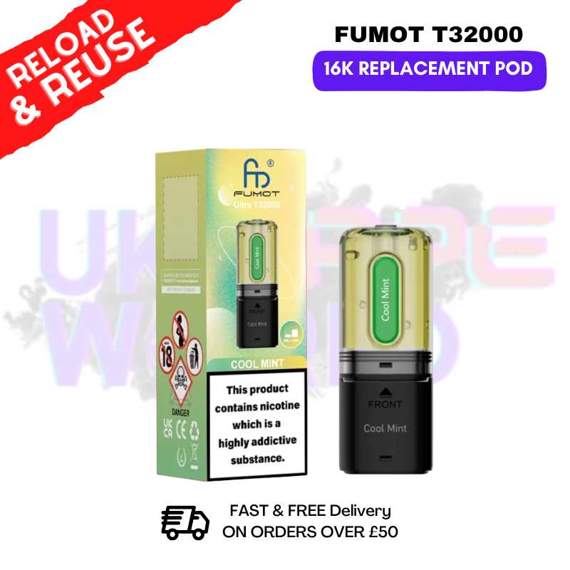 Fumot T32K RandM T32000 REPLACEMENT PODS - £4.99