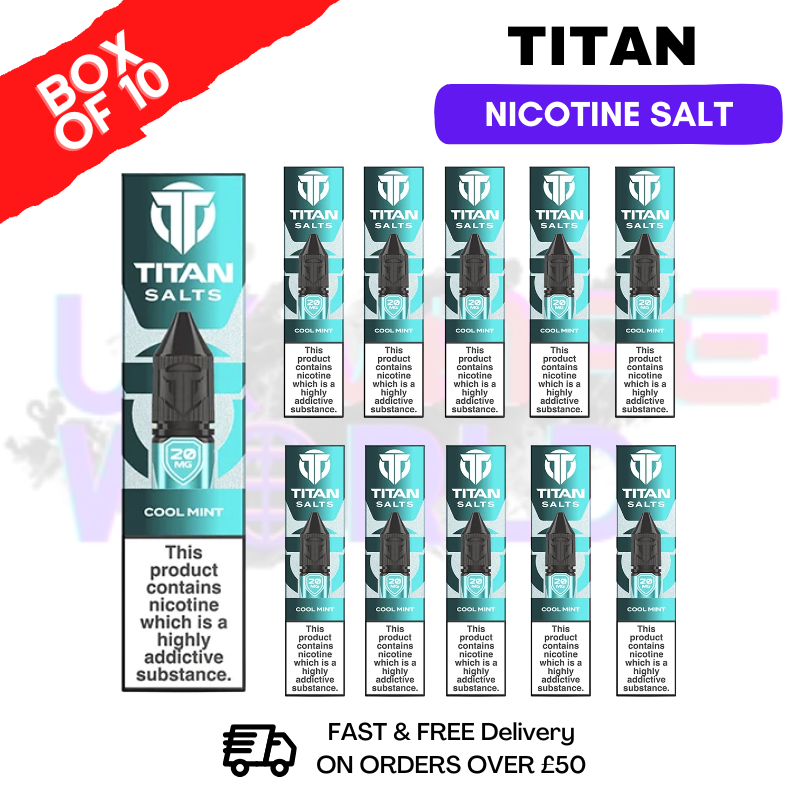 Cool Mint Titan 10ml Nic Salt BOX OF 10