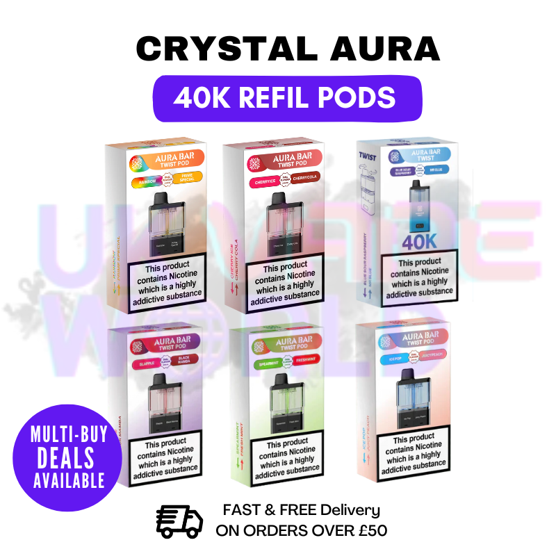 Shop Crystal AURA 40K Replacement Pods Refils - £6.79