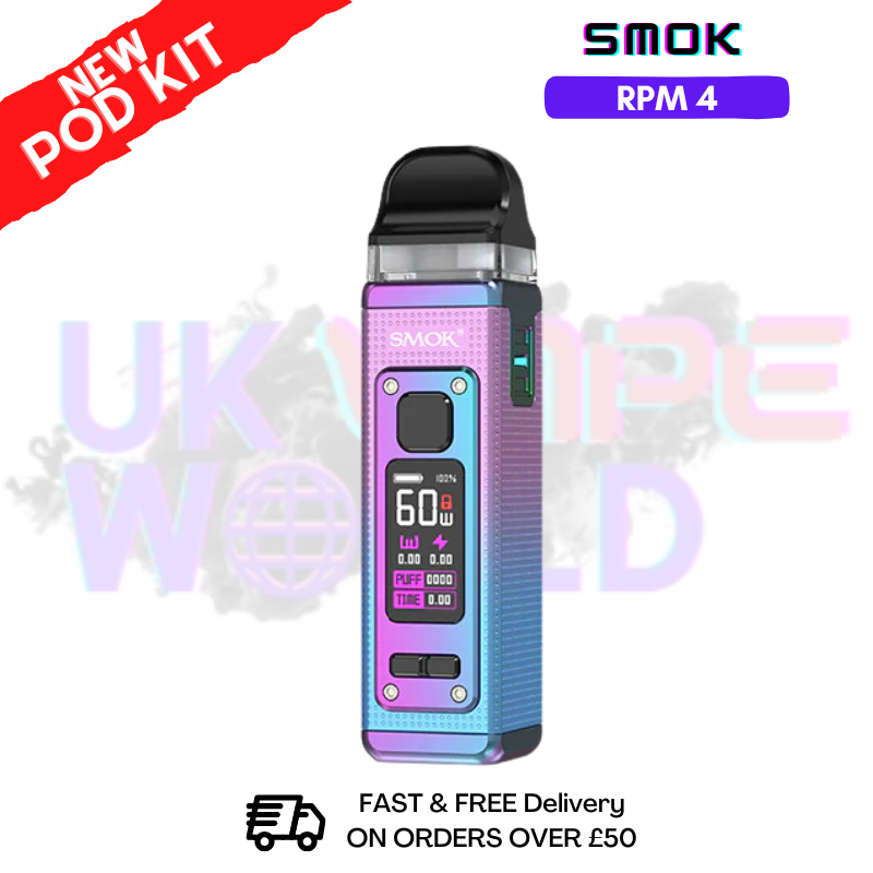Cyan Pink Smok Rpm 4 kit Pod + Free Nic Salt (PRICE £21.99) - ukvapeworld