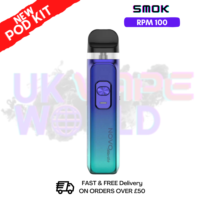 Cyan Blue Smok Novo Master 30K Pod Kit + Free Nic Salt (PRICE £12.99) - ukvapeworld