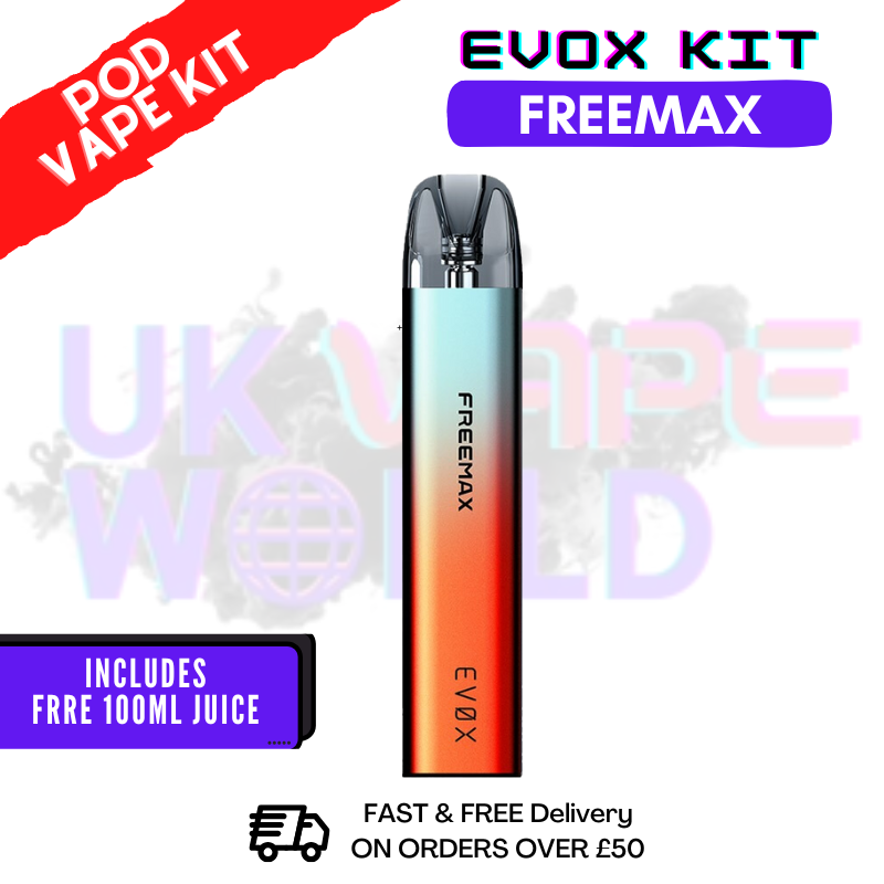 Cyan Orange FreeMax Evox Refillable Pod Vape Kit