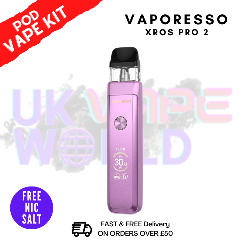 Shop Dawn Purple Vaporesso Xros Pro 2 Kit + Free Nic Salt - UK Vape World