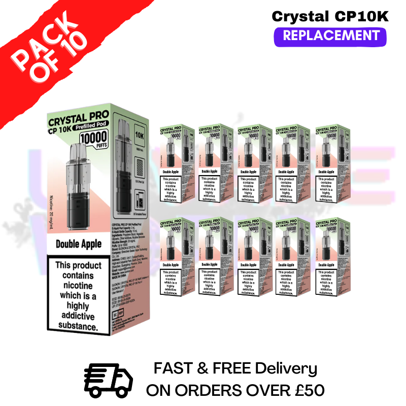 Double Apple Crystal Pro CP 10K Replacement Pods Box Of 5 - ukvapeworld