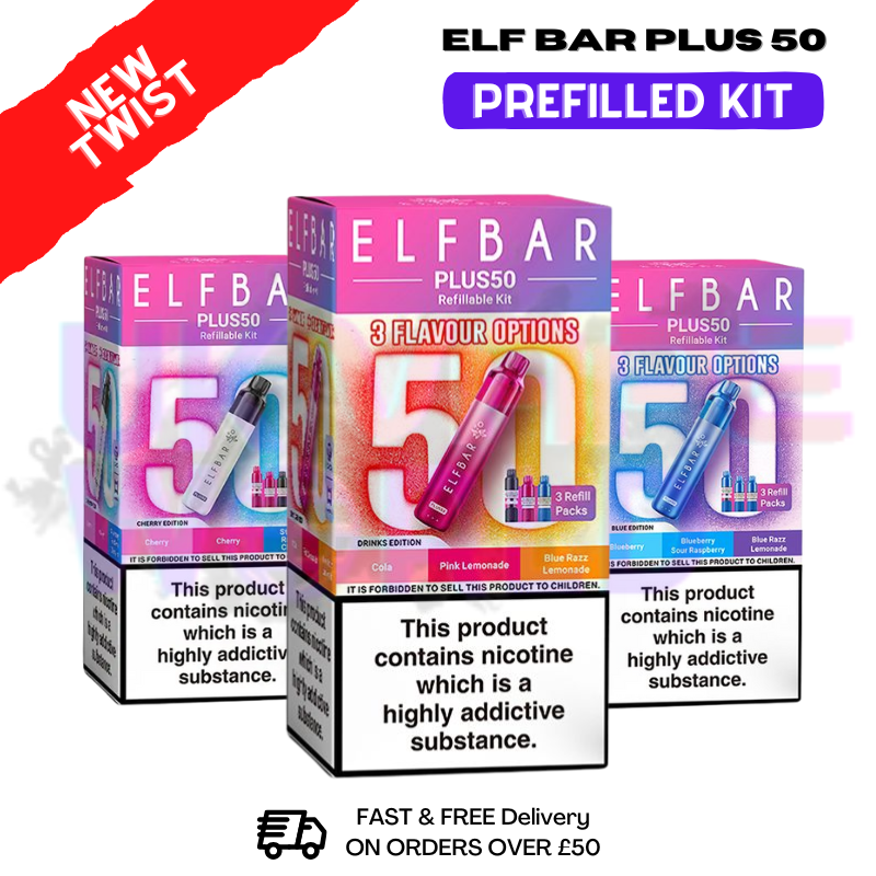 Shop Elf Bar Plus 50 Puff Ultra Kit - Only £9.98 - UK Vape World