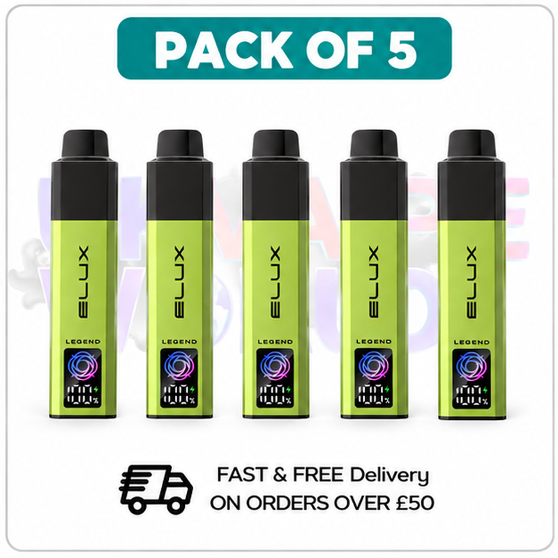 Pack Of 5 Elux Menthol 8000 Puff 8K Pod Vape Kit