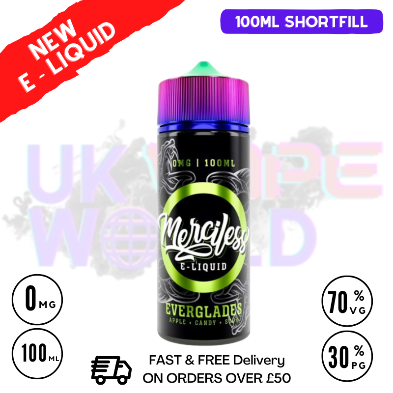 Everglades Merciless Shortfill Juice 100ML Eliquid-ukvapeworld