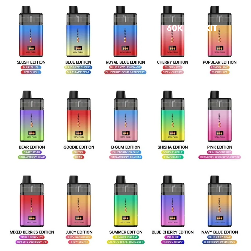 Shop Flavour List SuperFire 60K Ultra Fusion 60000 Puff Bar Twist Pod Kit - £10.99