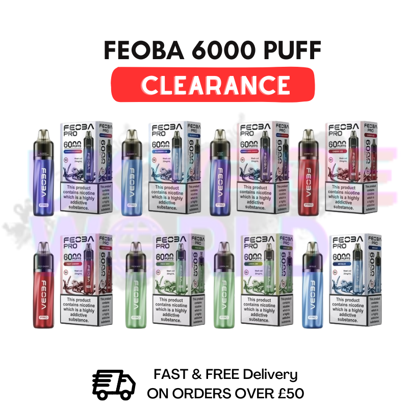 Feoba 6K Puff - Mixed Box Of 5 (Clearance) - £9.99