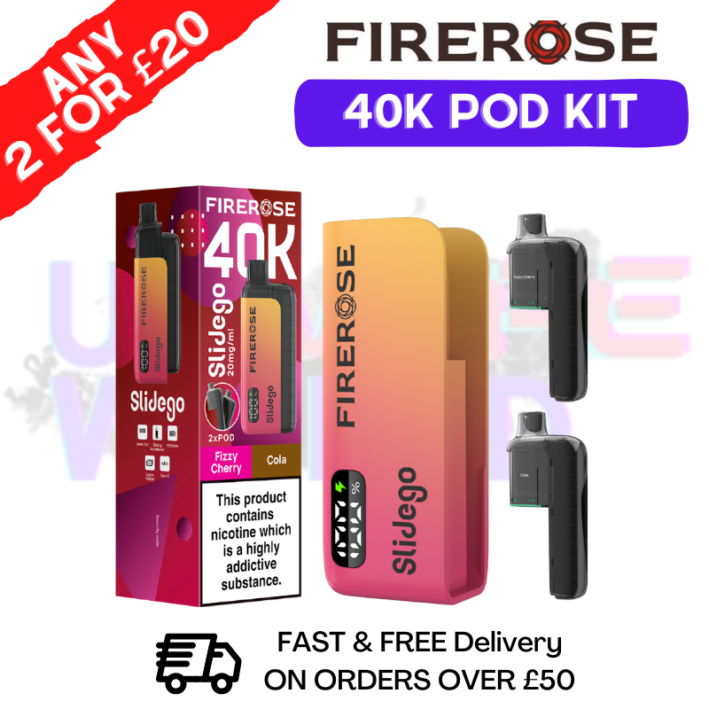 Fizzy cherry Firerose SlideGo 40K Prefilled Pod Kit - ukvapeworld