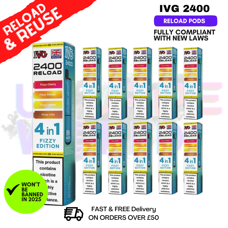 Fizzy Edition IVG 2400 RELOAD Pods - Box Of 10