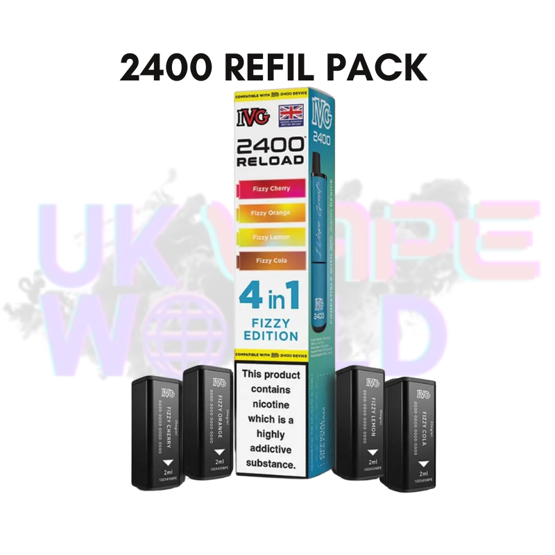 Fizzy Edition IVG 2400 RELOAD Pods - Box Of 10