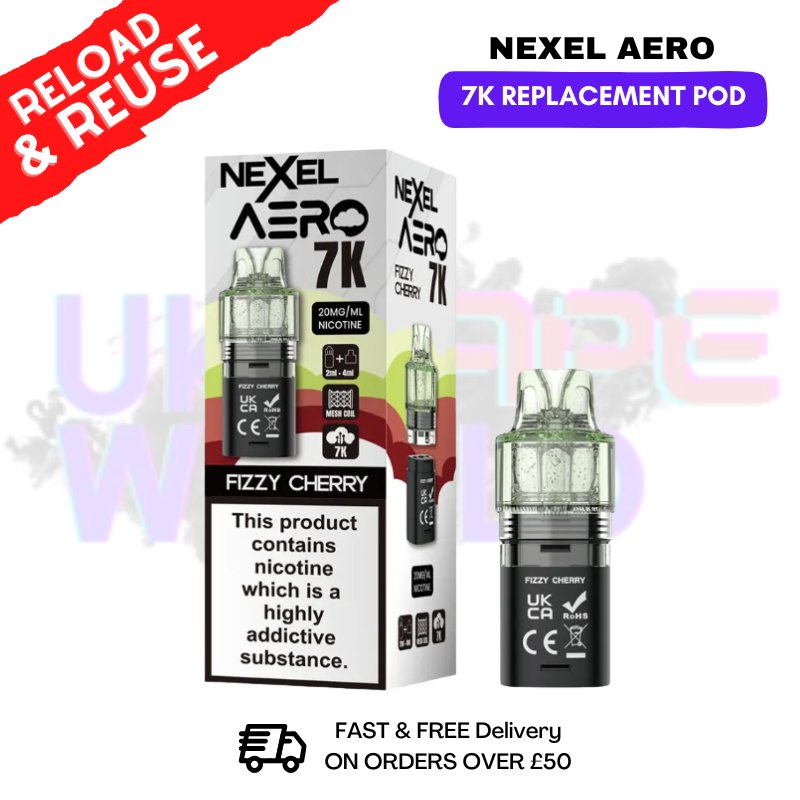 Fizzy Cherry Nexel Aero 7K Replacement Pods - ukvapeworld