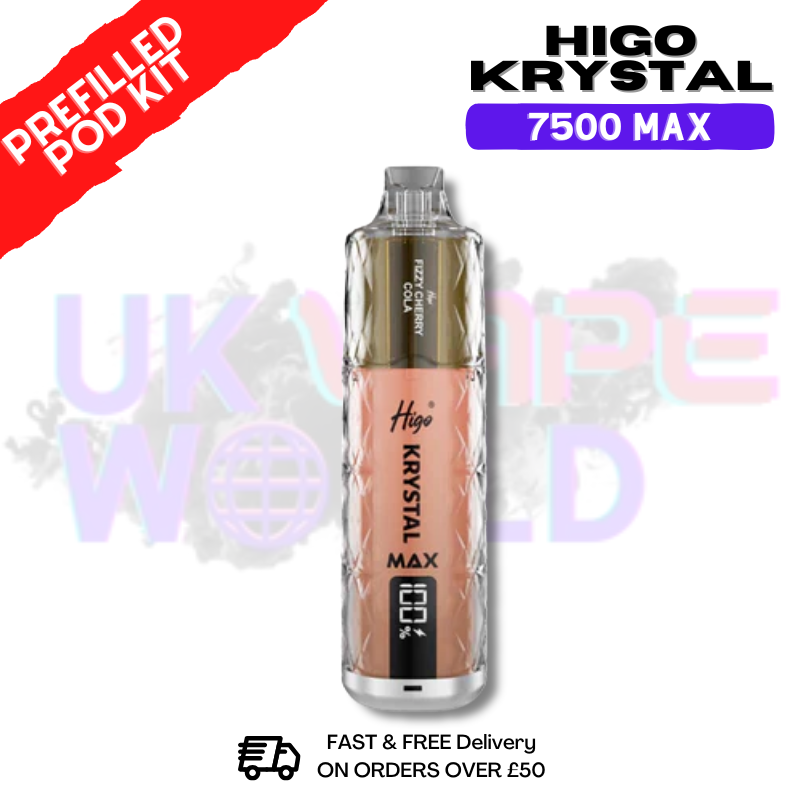 Fizzy Cherry Cola Krystal Higo 7500 Max Prefilled Pod Kit - ukvapeworld
