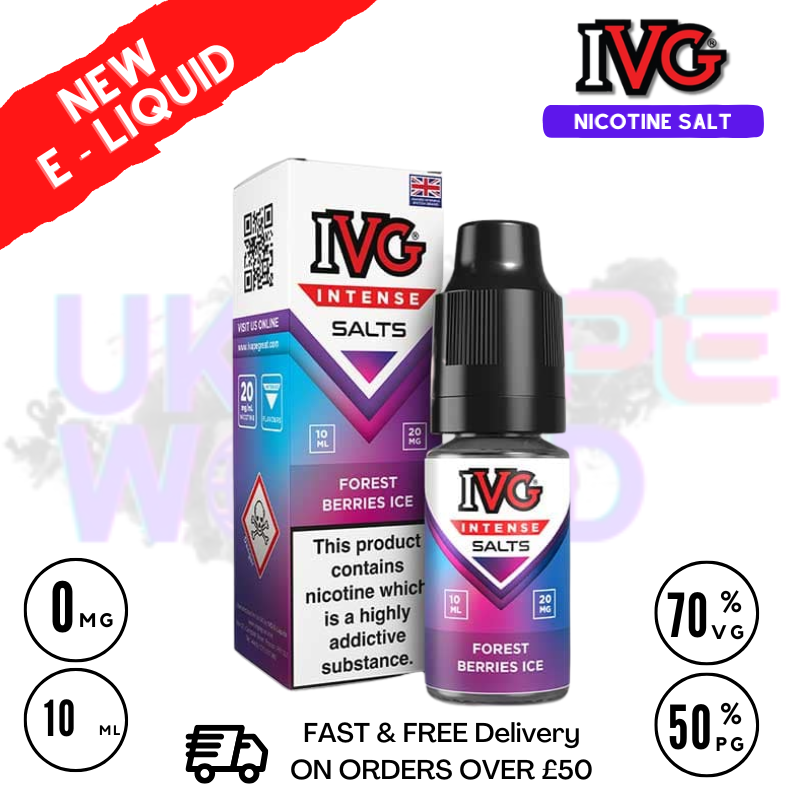 Shop Forrest Berries ICE IVG INTENSE Salt 10ml Nic Eliquid - UK Vape World