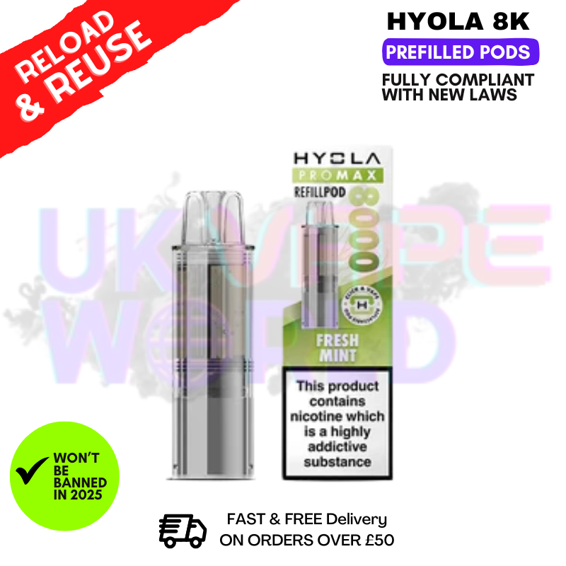shop Fresh Mint Hyola Pro Max 8000 Replacement Pod - ukvapeworld