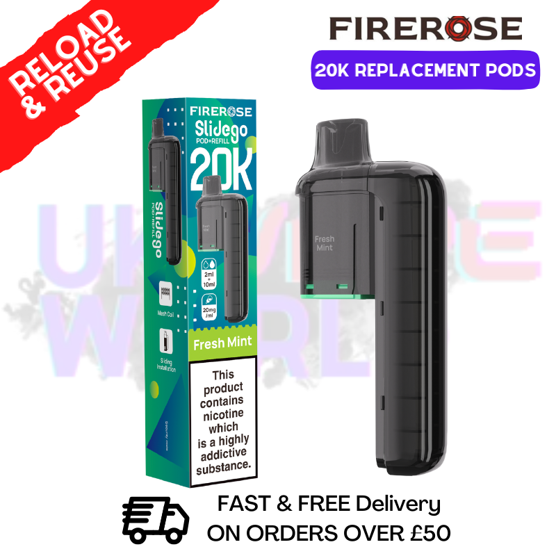 Fresh Mint Firerose SlideGo 20K Replacement Pods - ukvapeworld
