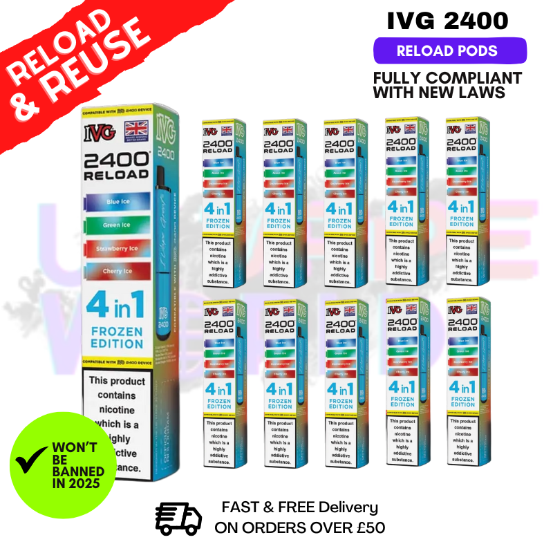 Frozen Edition IVG 2400 RELOAD Pods - Box Of 10