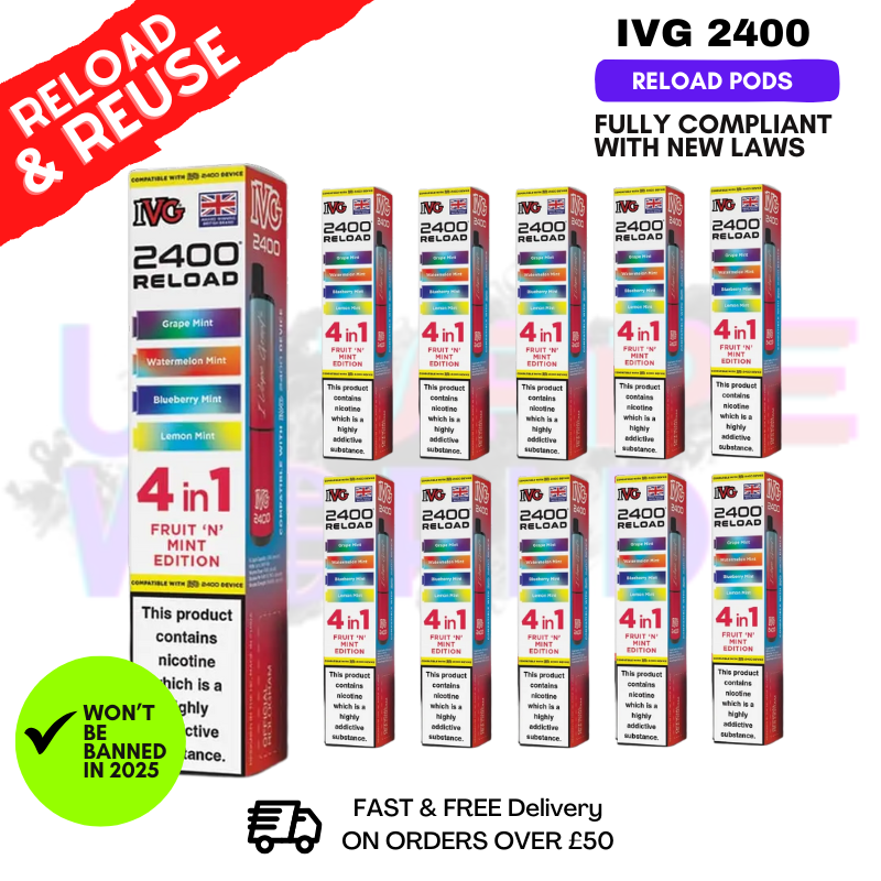 Fruit n Mint Edition IVG 2400 RELOAD Pods - Box Of 10