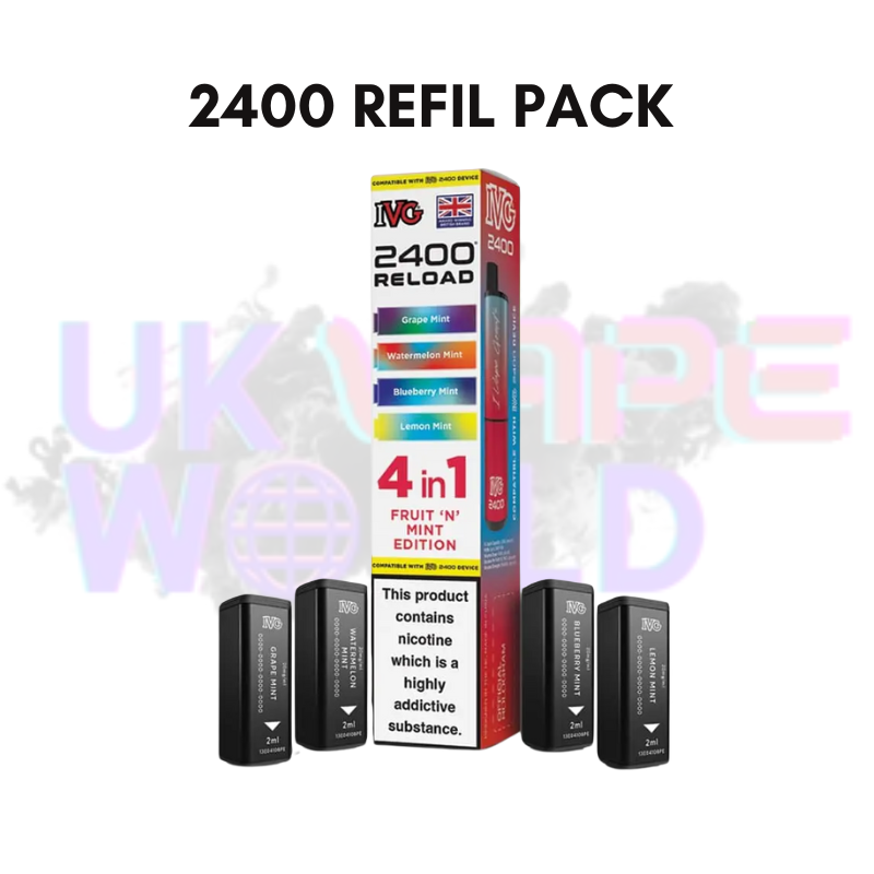 Fruit n Mint Edition IVG 2400 RELOAD Pods - Box Of 10