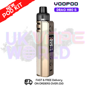 Shop Golden Voopoo Drag H80 s pod Kit + Free Nicsalt - ukvapeworld