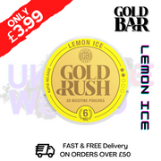 Shop Lemon Ice Gold Rush Nic Nicotine Pouches by Gold Bar - UK Vape World