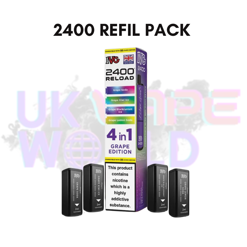 Grape Edition IVG 2400 RELOAD Pods - Box Of 10
