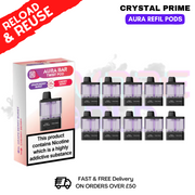 Grape Berry Burst Crystal Aura 40K Replacement Pods Box Of 10 -  ukvapeworld