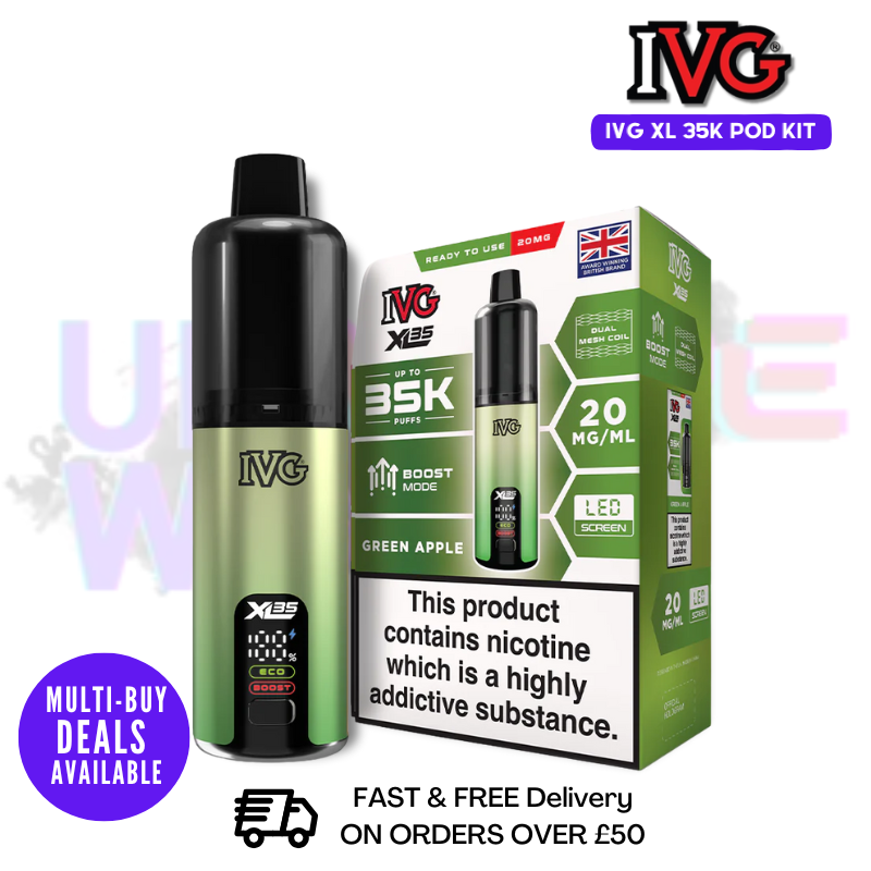 Buy Green Apple - IVG 35K XL 35,000 Puff Vape Pen Kit - Buy Online