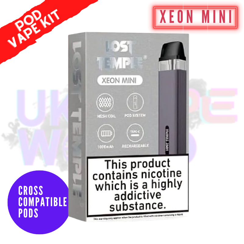 Lost Temple Xeon Mini Vape Pod Kit - GREY - UKVAPEWORLD