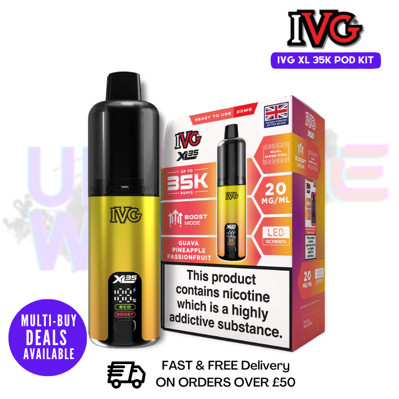 Buy Guava Pineapple PASSIONFRUIT - IVG 35K XL 35,000 Puff Vape Pen Kit - Buy Online