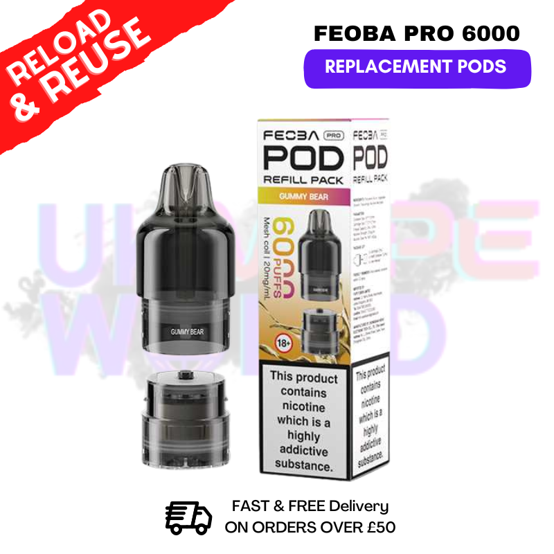 Gummy Bear FEOBA Pro 6000 Replacement Pods - ukvapeworld