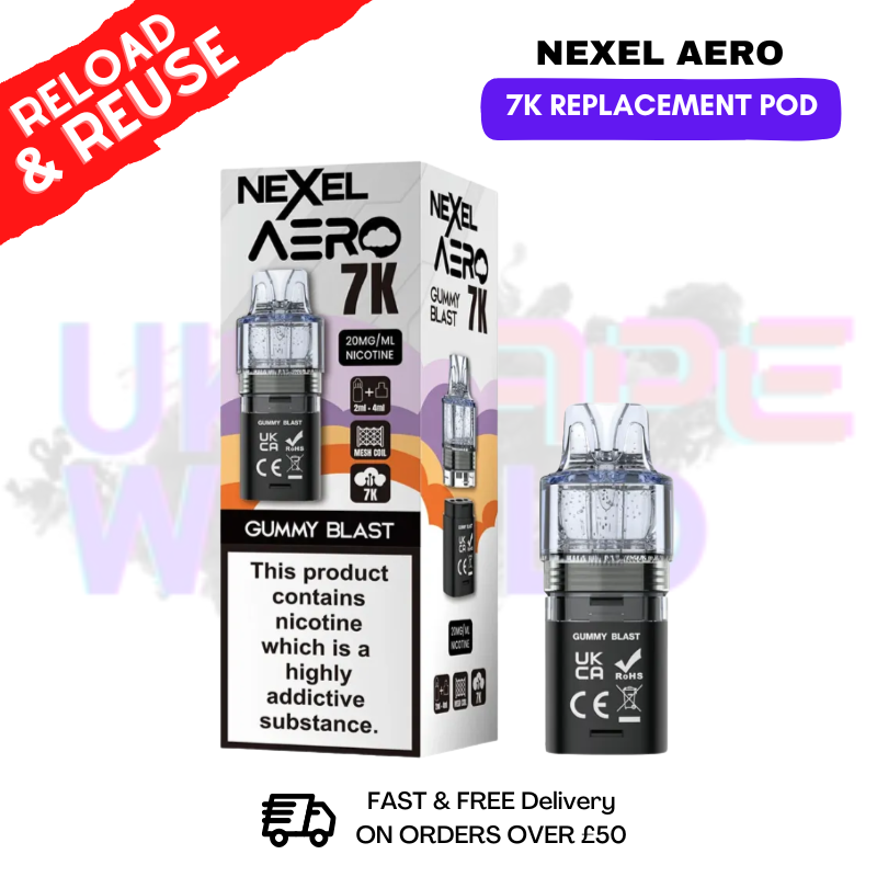 Gummy Blast  Nexel Aero 7K Replacement Pods - ukvapeworld