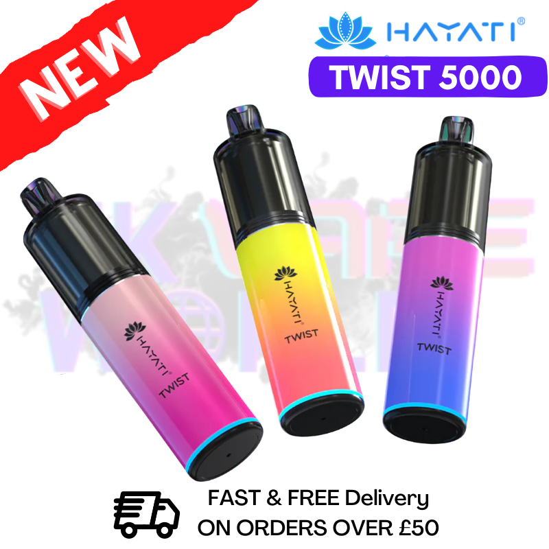 Shop Hayati Twist 5000 Puff 5K Ultra Bar Disposable Kit - ONLY £8 - UK Vape World