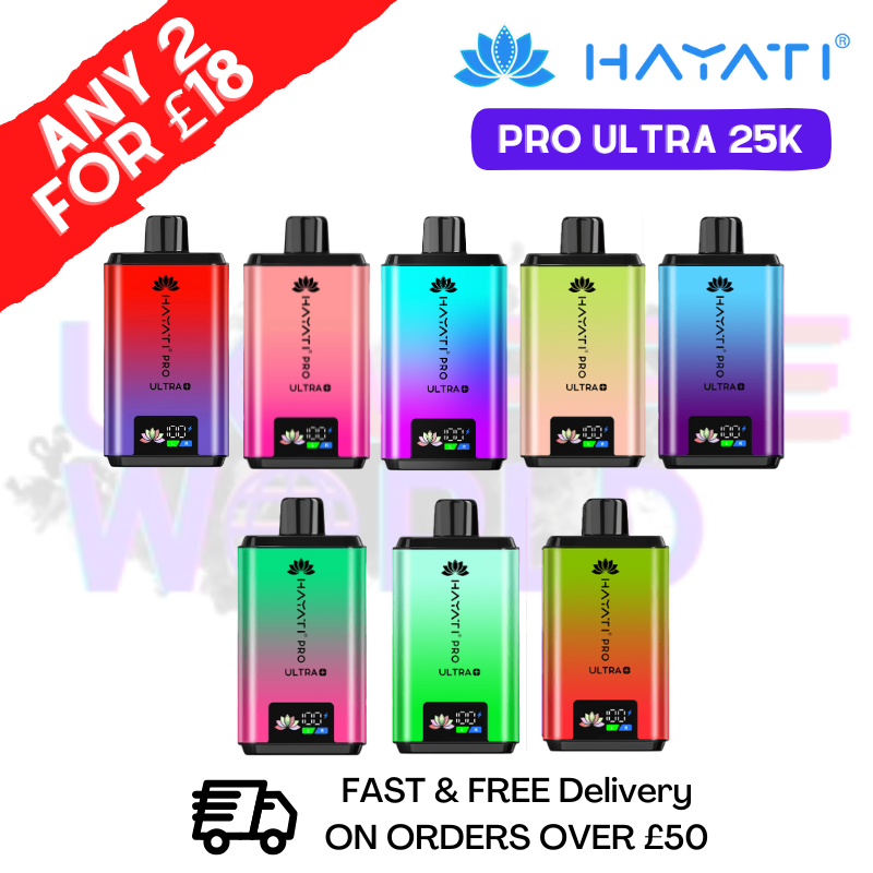 Shop Hayati Pro Ultra 25K Plus 25000 Puff Pod Kit - 2 FOR £18 - UK Vape World